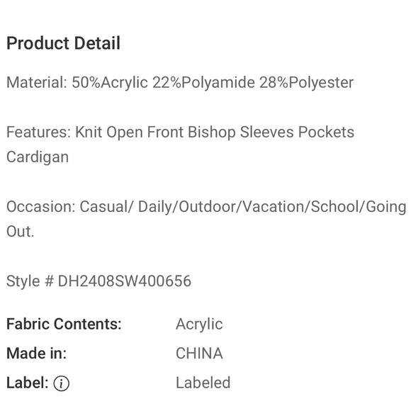 Gray Cardigan - Picture 3 of 3